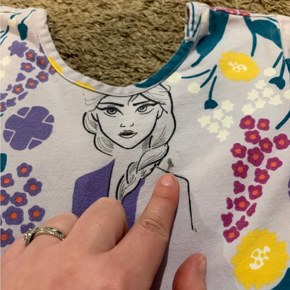 Hanna Andersson Girls' Disney Frozen 2 Purple Long Sleeve Dress Size 10 - Picture 5 of 9